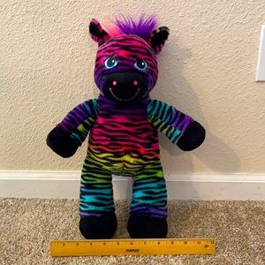 BAB Neon Rainbow Zebra Plush